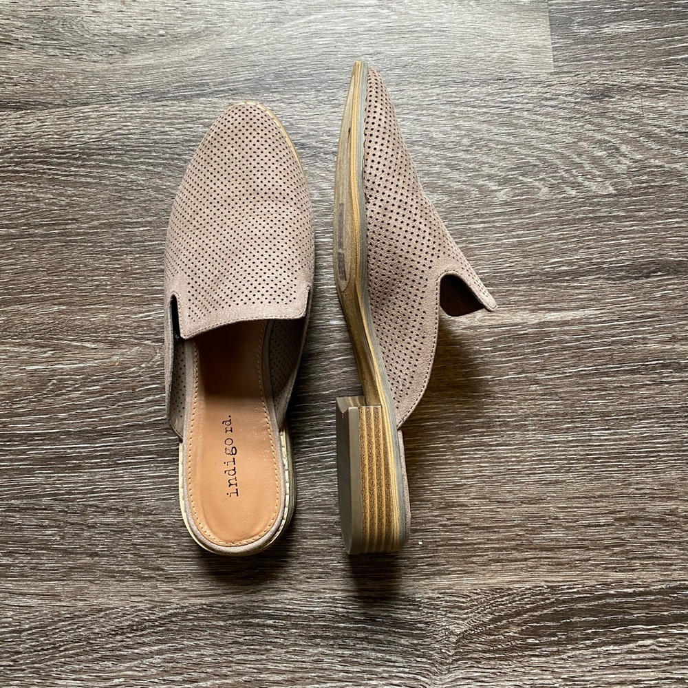 Suede mules